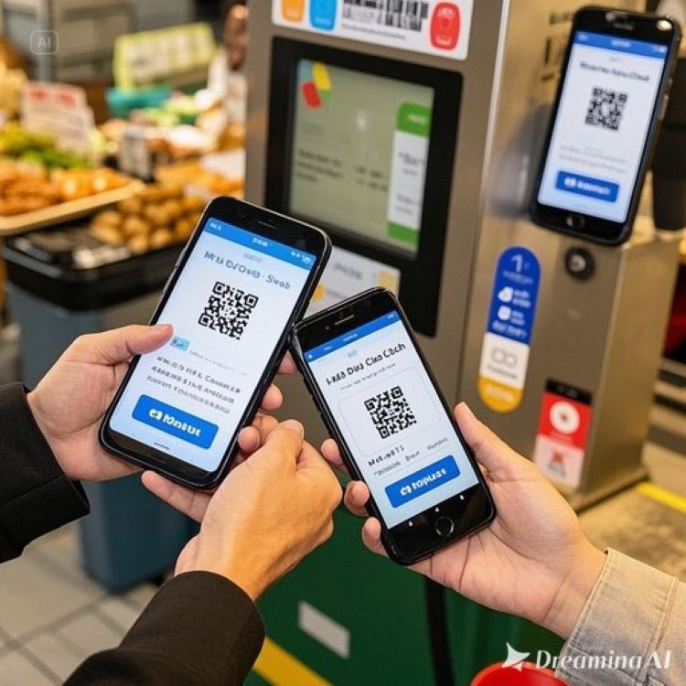 대구 시민들이 IM샵 앱에서 대구로페이 캐시백 충전을 하고 식당, 시장, 교통 등 다양한 현장에서 결제하는 모습과 가맹점 QR코드, 캐시백 알림이 나오는 스마트폰 화면