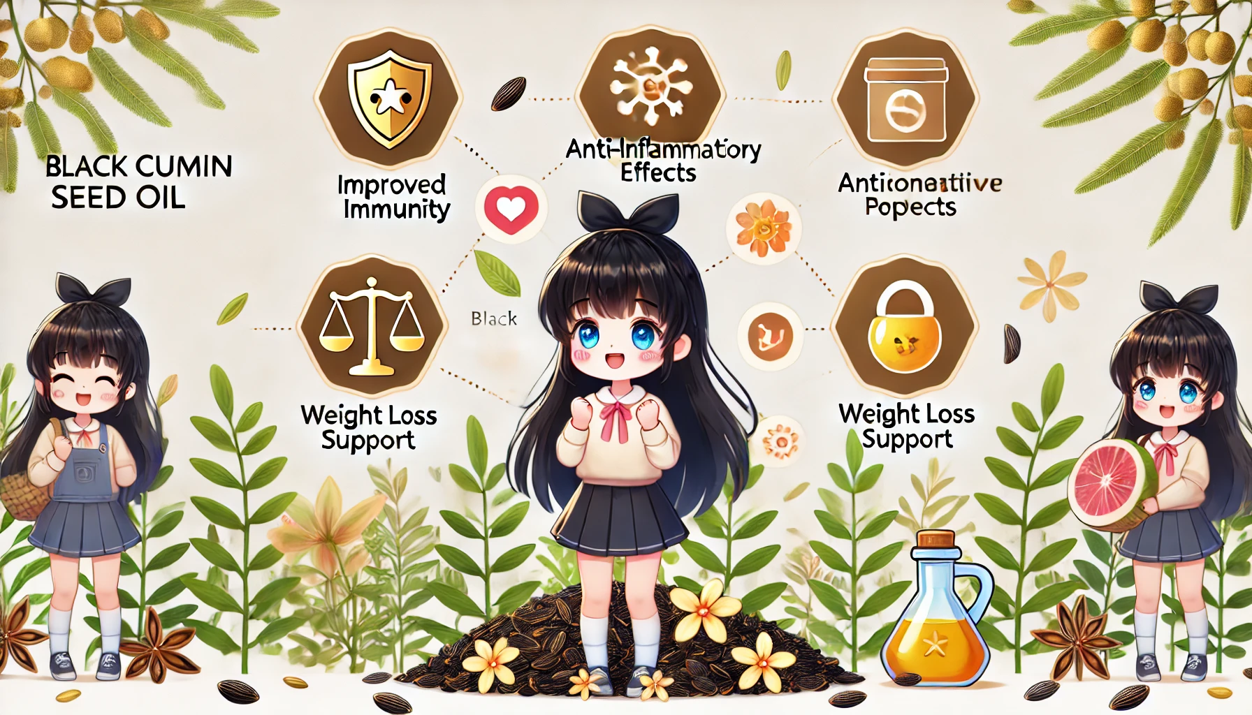 블랙 커민 씨앗 오일의 주요 효능