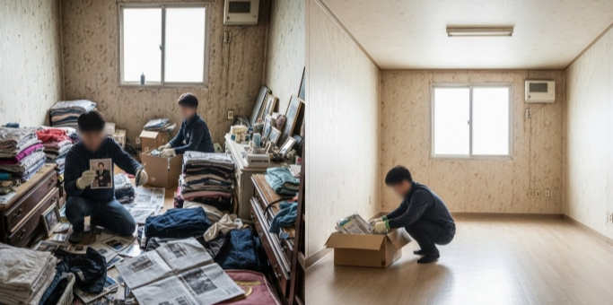 영천 고독사청소 후 정리