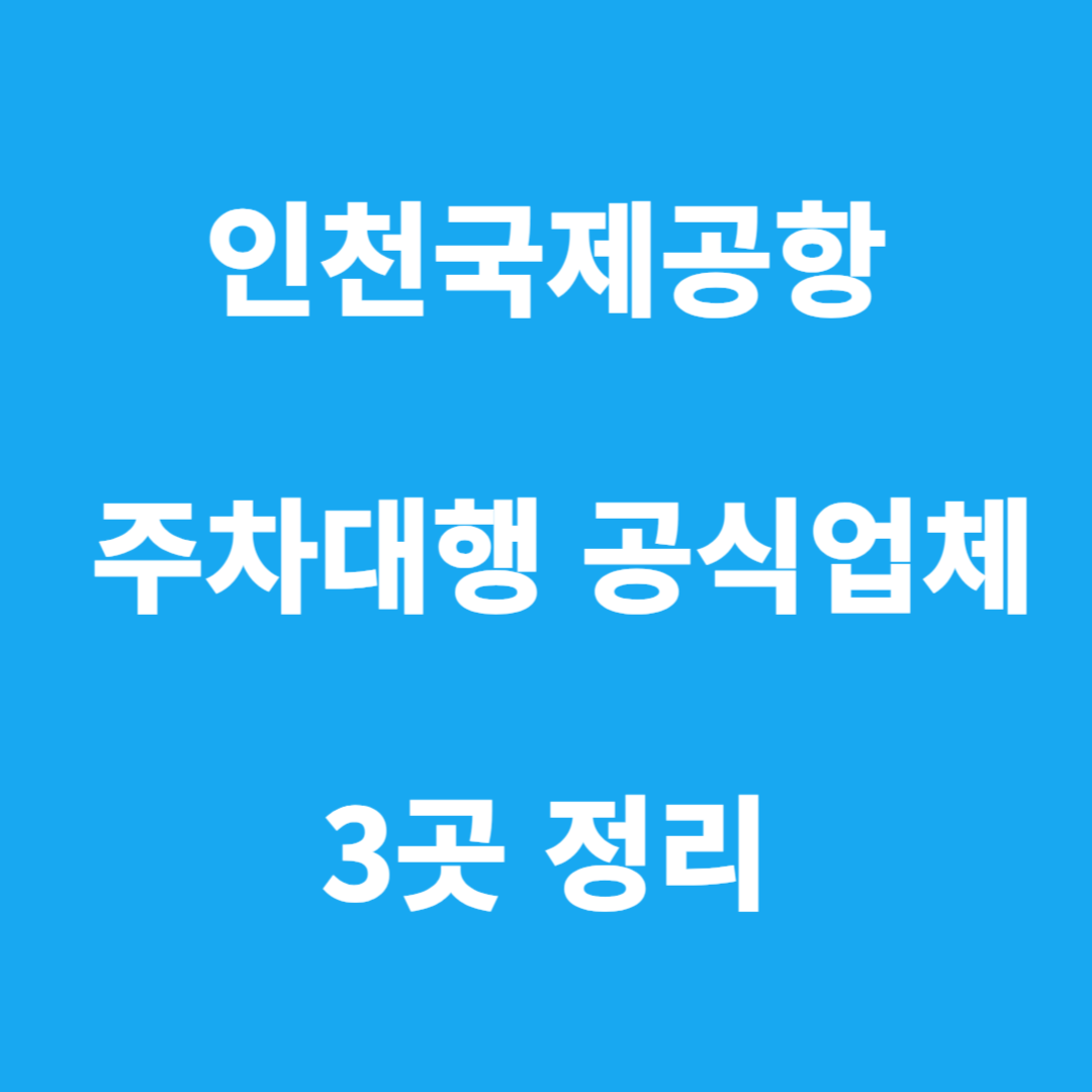 인천국제공항 주차대행 공식업체