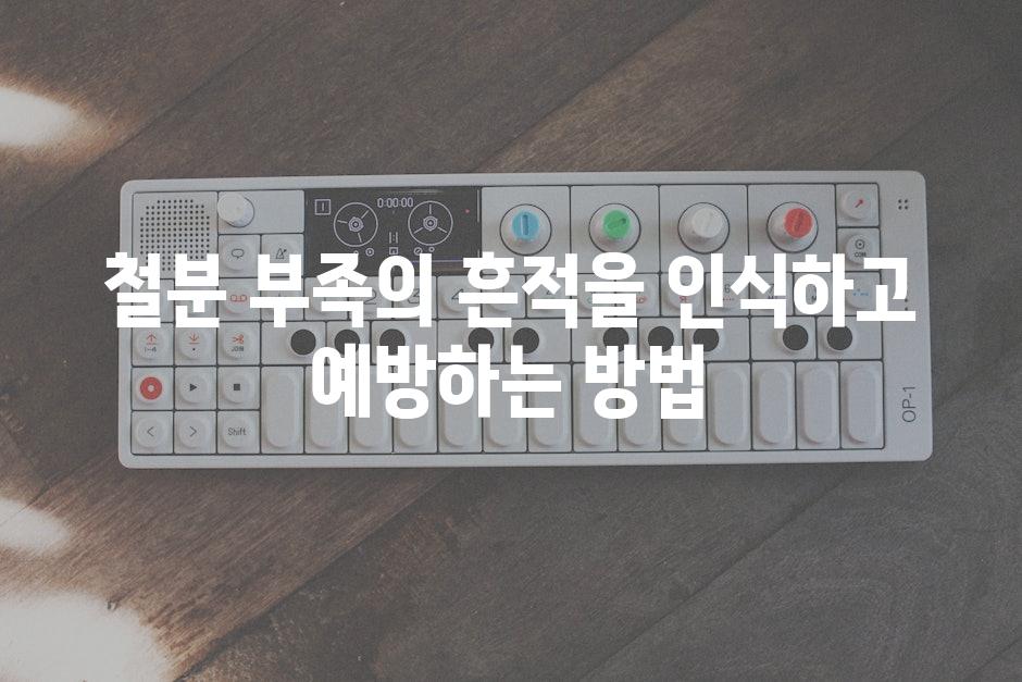 철분 부족의 흔적을 인식하고 예방하는 방법