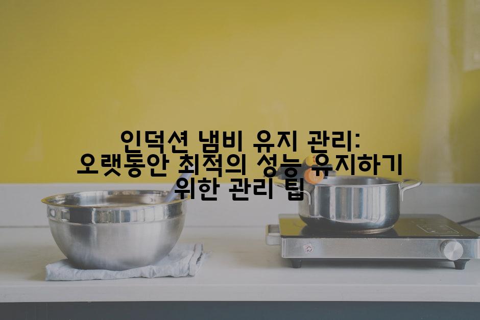 인덕션 냄비 유지 관리: 오랫동안 최적의 성능 유지하기 위한 관리 팁