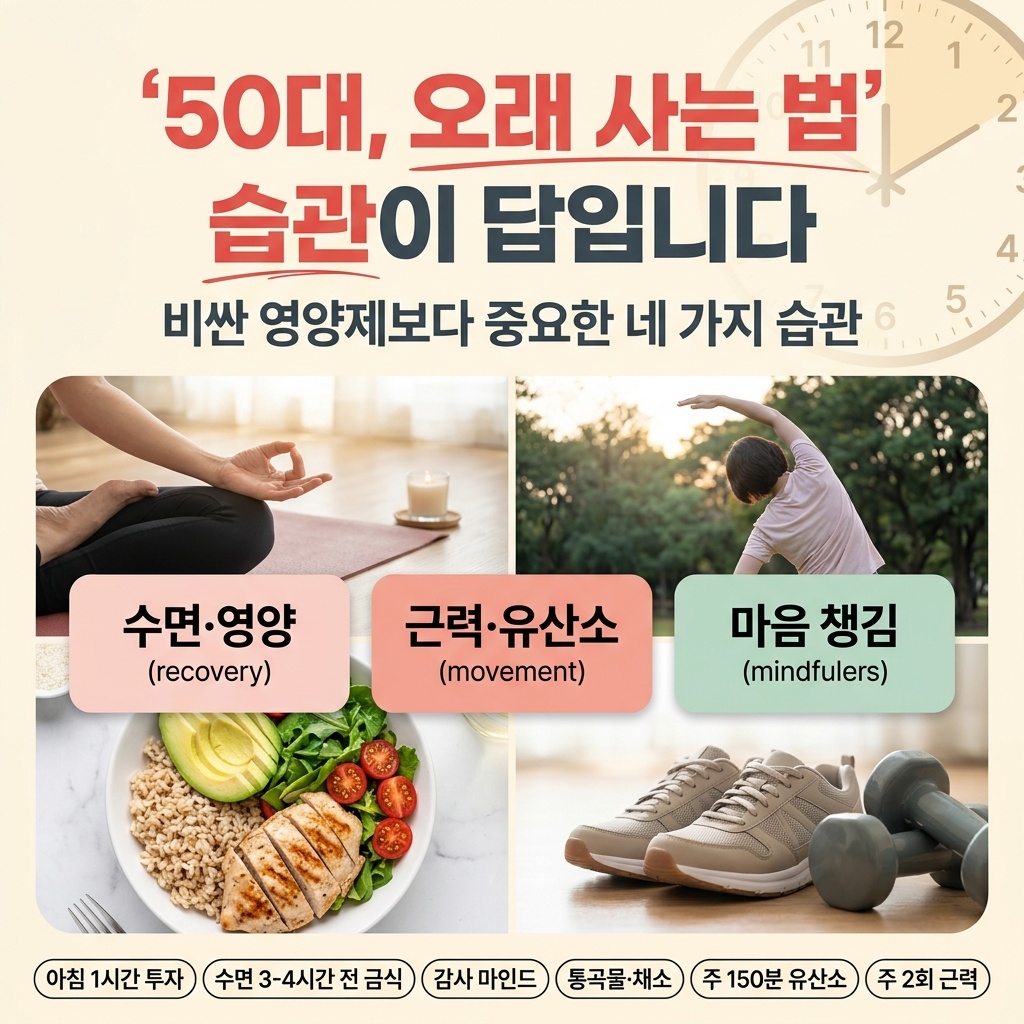 50대 건강 오래 사는 법, 습관이 중요