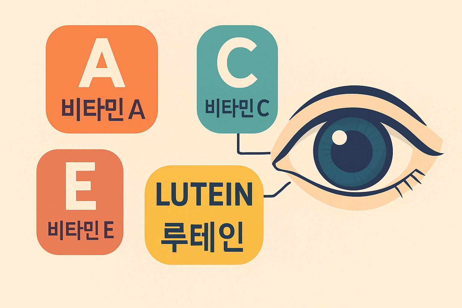 침침한 눈 루테인 비타민