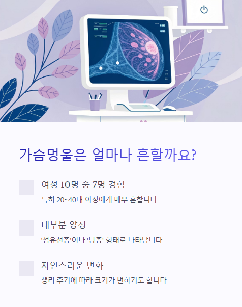 가슴멍울은 얼마나 흔할까요?