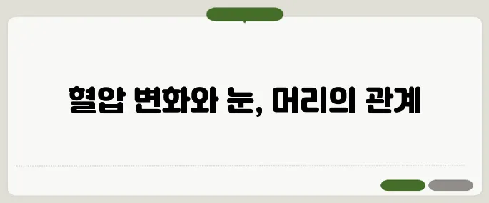 혈압이 높을때 증상 눈·머리가 먼저 반응한다