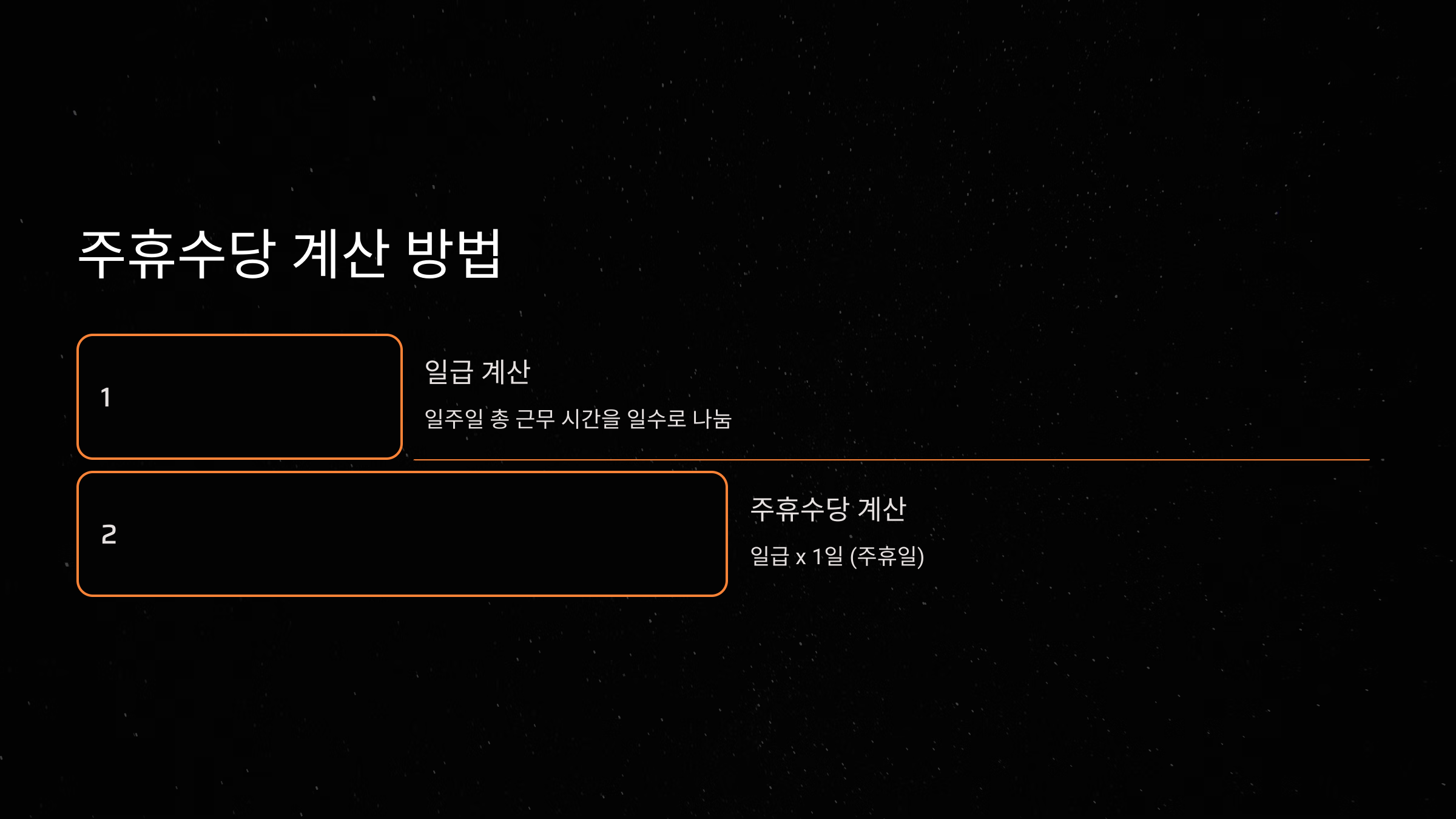 주휴수당 계산 방법