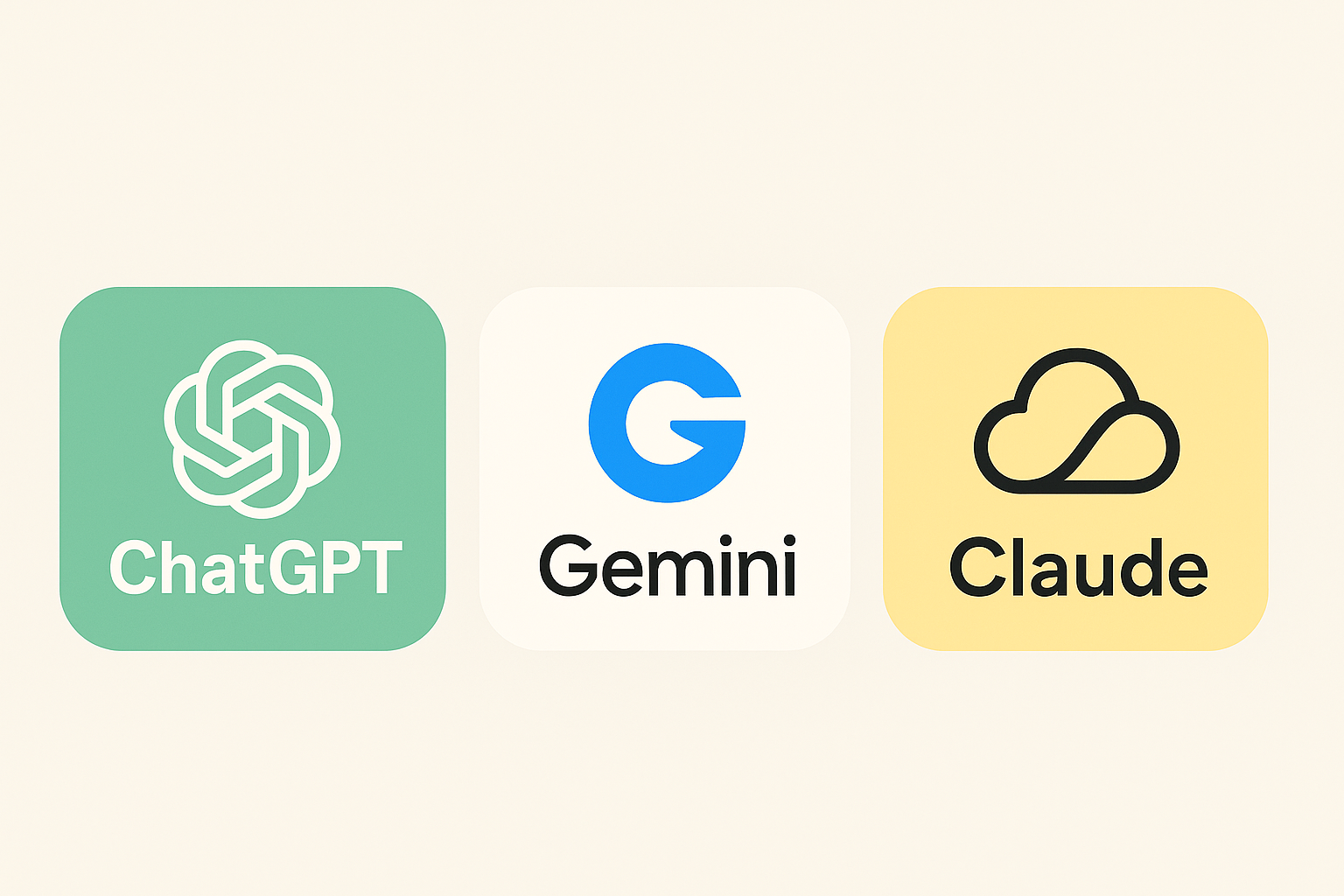 ChatGPT, Gemini, Claude
