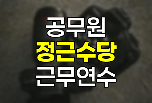 공무원 정근수당 지급 제외 사유 및 근무연수 상세 안내