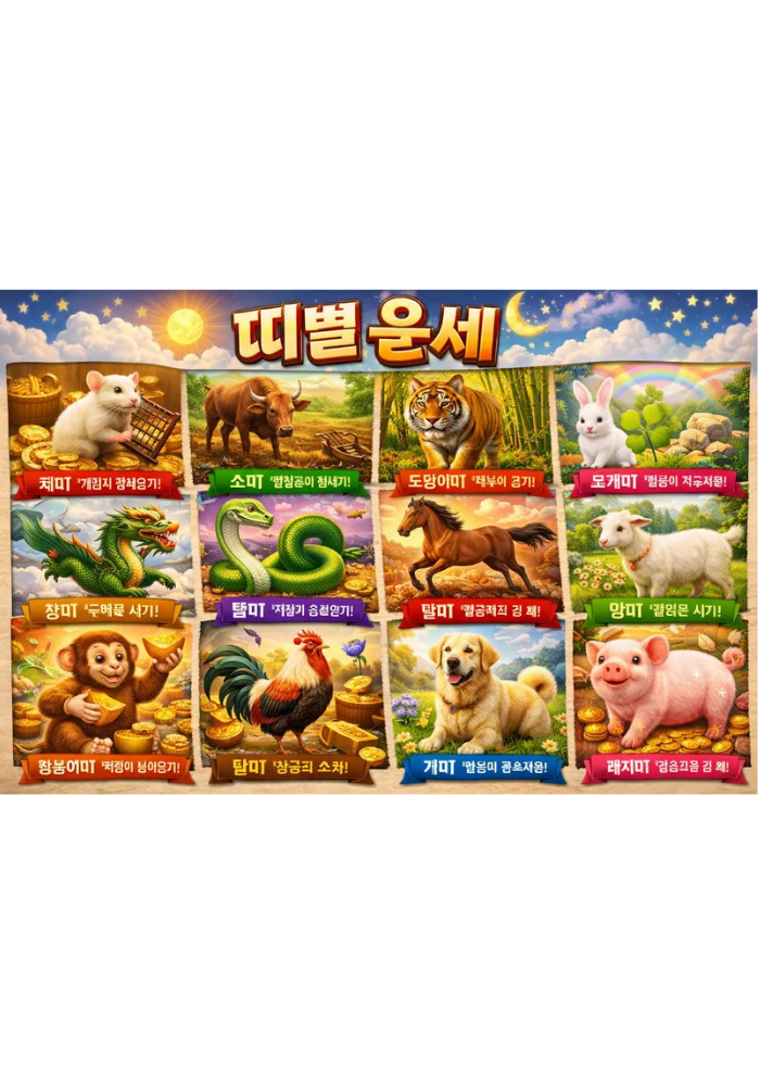 띠별 내일의 운세 2025년12월30일