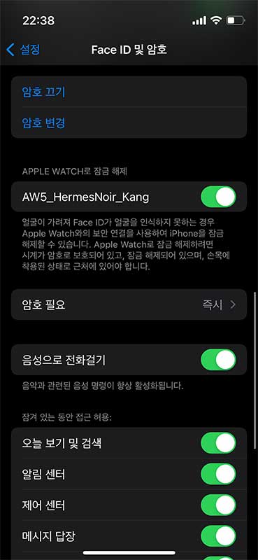 애플워치(Apple Watch)로 아이폰(iPhone) 잠금 해제하기