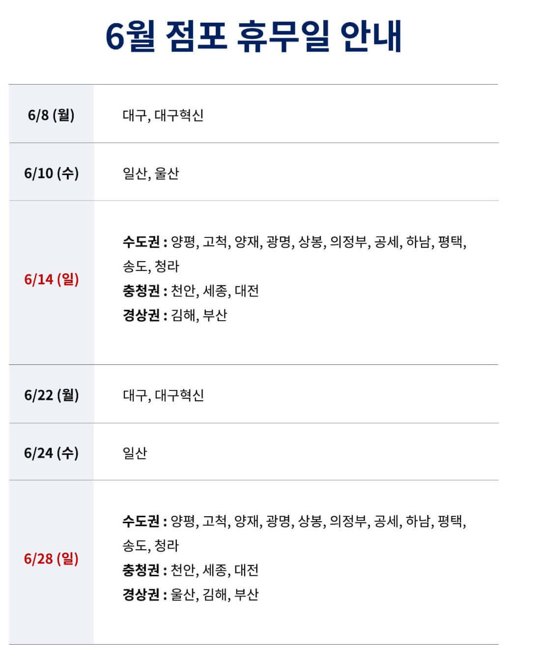 코스트코 휴무일