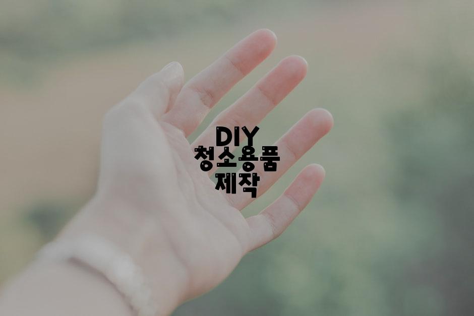 DIY 청소용품 제작