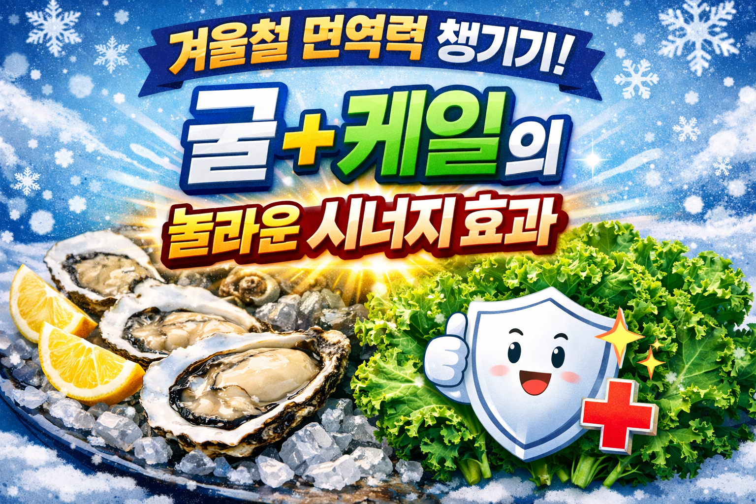 굴 + 케일