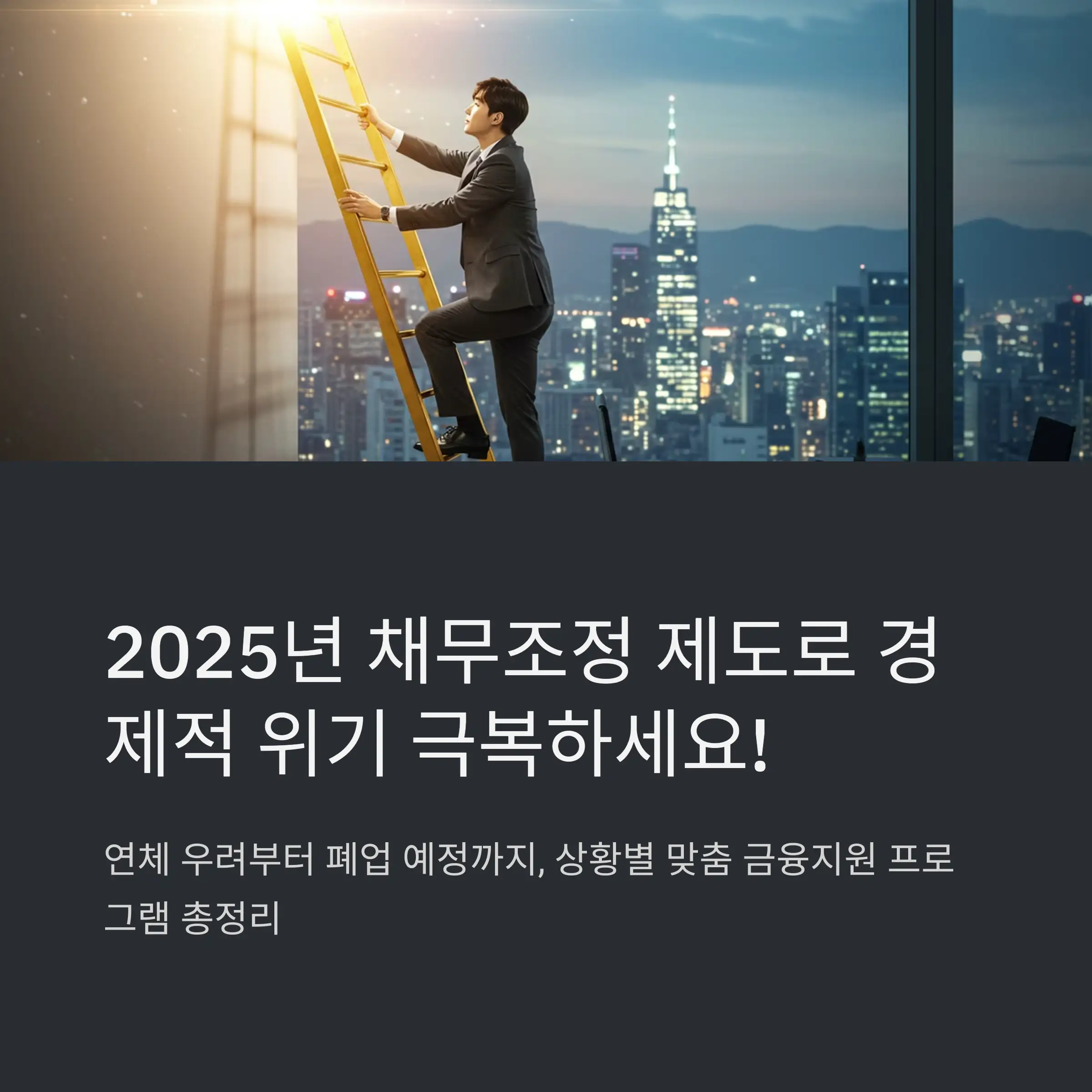 연체 전&middot;초기 연체자 채무조정 프로그램 (신용회복지원)