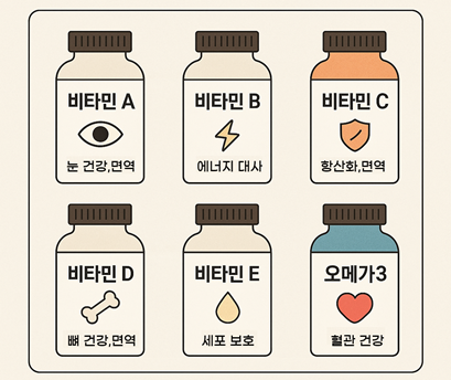 꼭 챙겨 먹어야 할 영양제 6가지 이미지