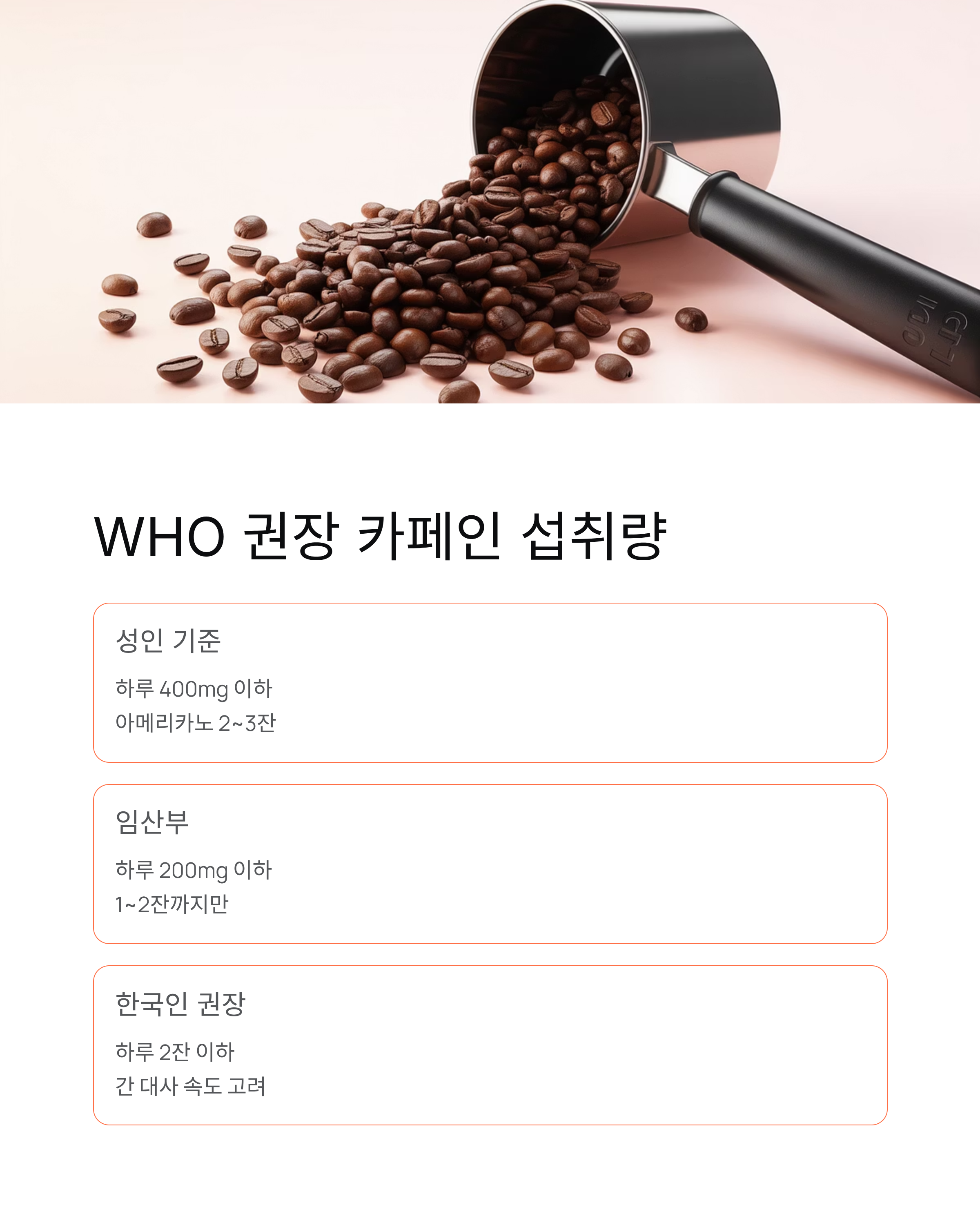 커피 하루 몇잔? ❘ 카페인 적정량 뇌 건강 부작용 WHO 권장량