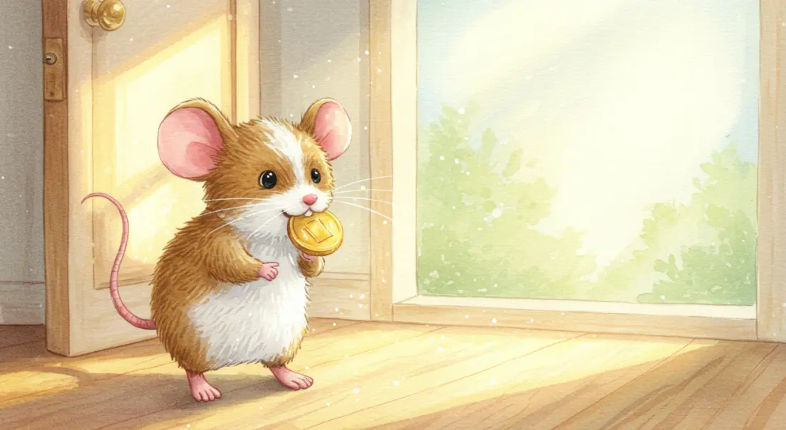 큰 쥐가 금화를 입에 물고 집 안으로 들어오는 꿈