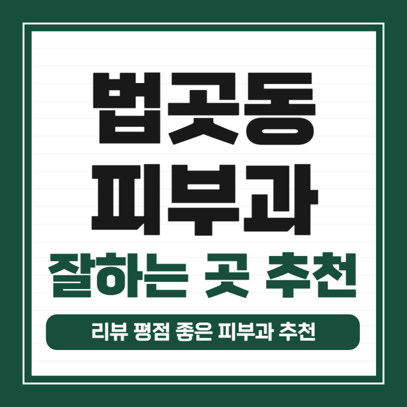 고양시 일산 법곳동 피부과 유명한 곳 모공 레이저 잘하는 곳 추천 TOP 5