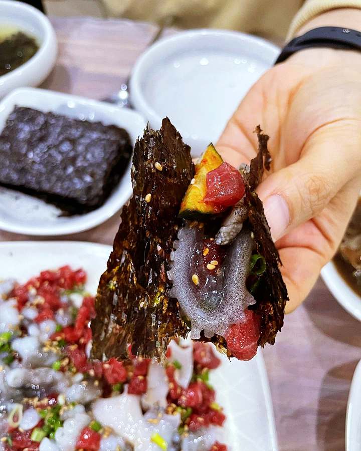 생생정보 산낙지 전복 육회 삼합 탕탕이 맛집