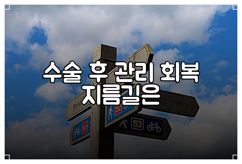 수술 후 관리 회복 지름길은