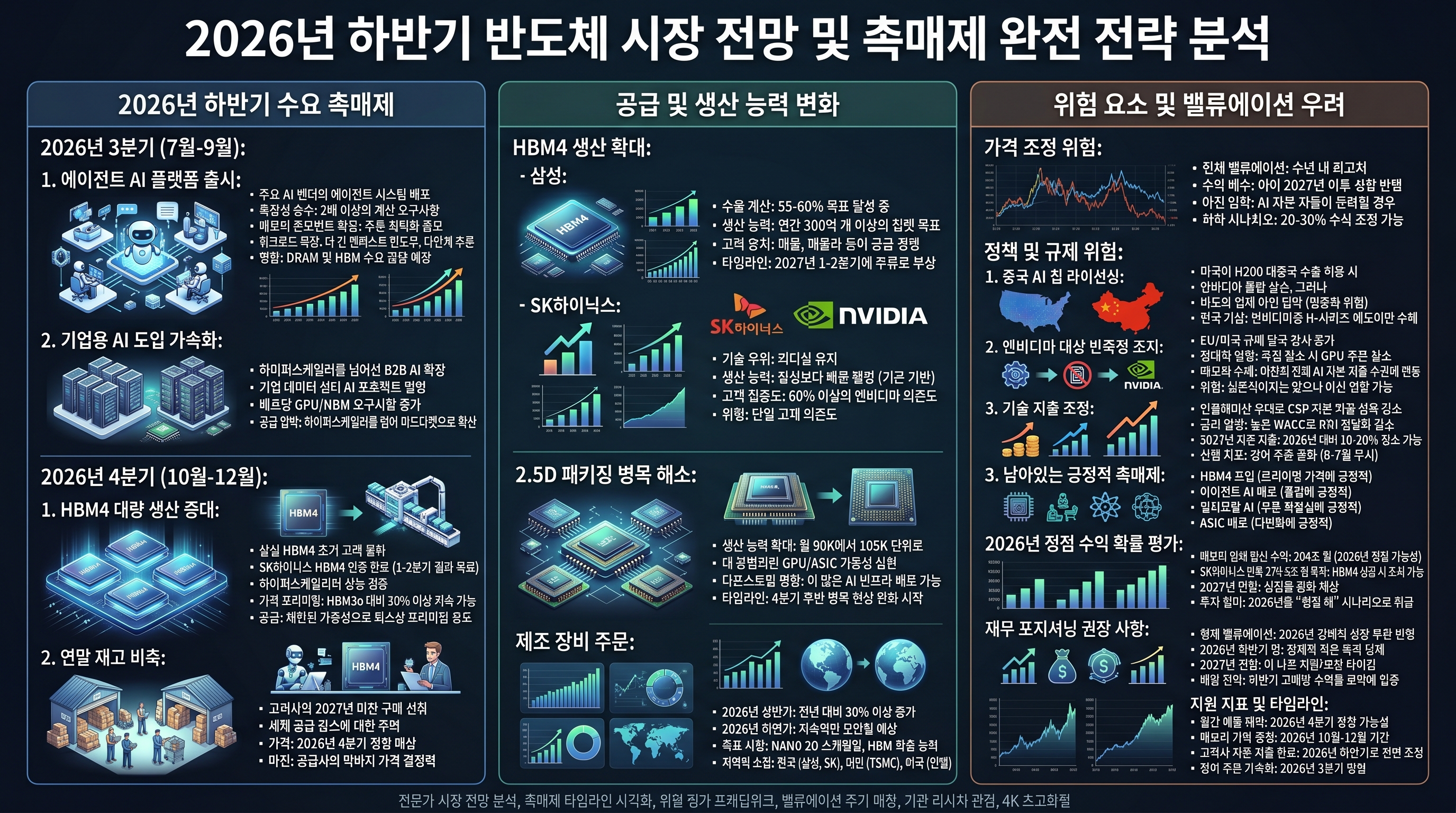 2026년 하반기 반도체 시장 전망, AI 에이전트, HBM4 공급, 메모리 가격 추이