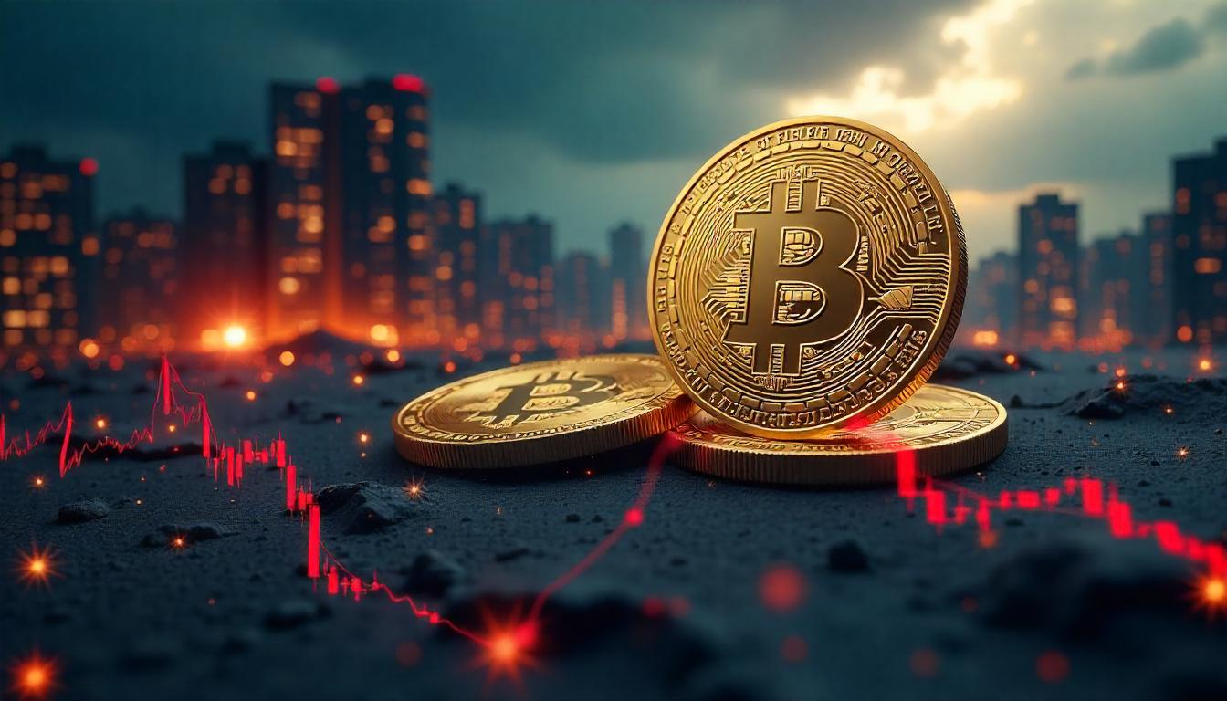 비트코인 급격한 빨간색 하락 추세