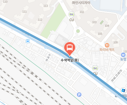 수색역에서 인천공항 리무진 공항버스(6005번) 지도 위치