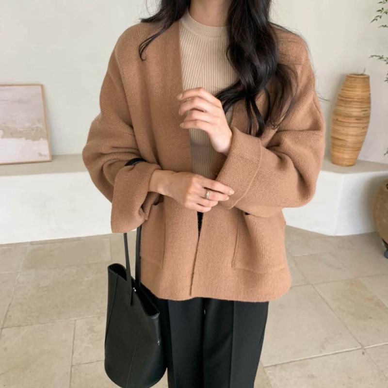 라임트리오브마인 여성 파인 울 도톰 가디건