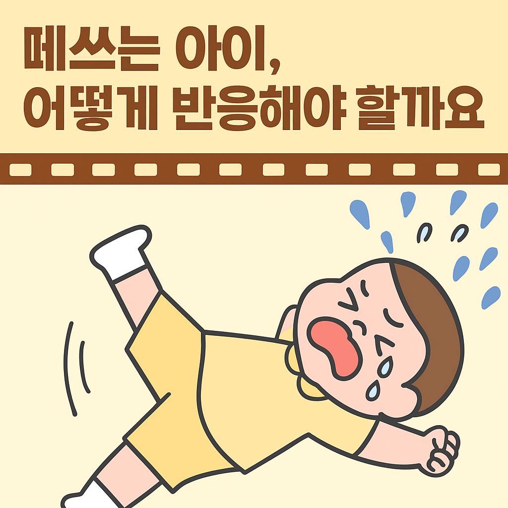 떼쓰는 아이 사진