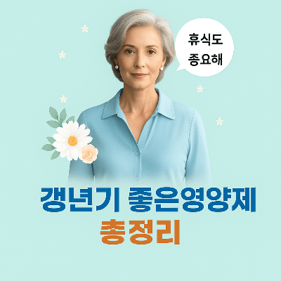 갱년기에 좋은 영양제 총정리|감정과 건강을 함께 돌보는 방법 (2025년 최신)