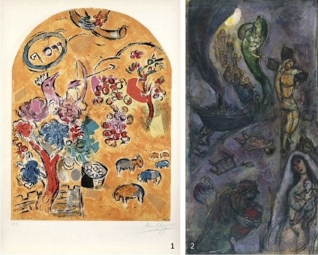 Marc Chagall, La Tribu de Joseph, 1964
Marc Chagall, Exode ou Le bateau de l’Exode, 1948