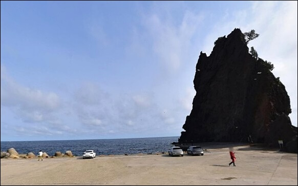 울릉도 거북바위 붕괴