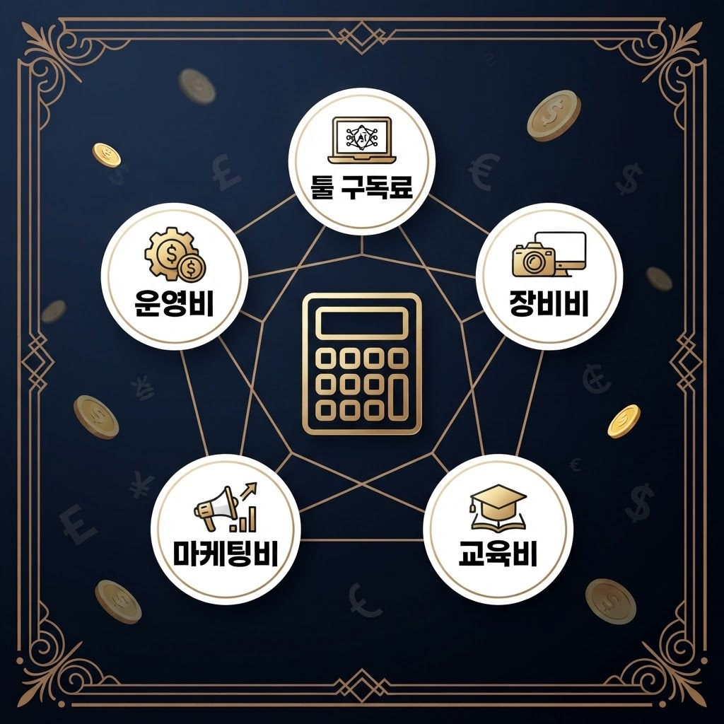 부업 시작 전 필요한 툴 구독료·장비비·교육비·마케팅비·운영비 이미지