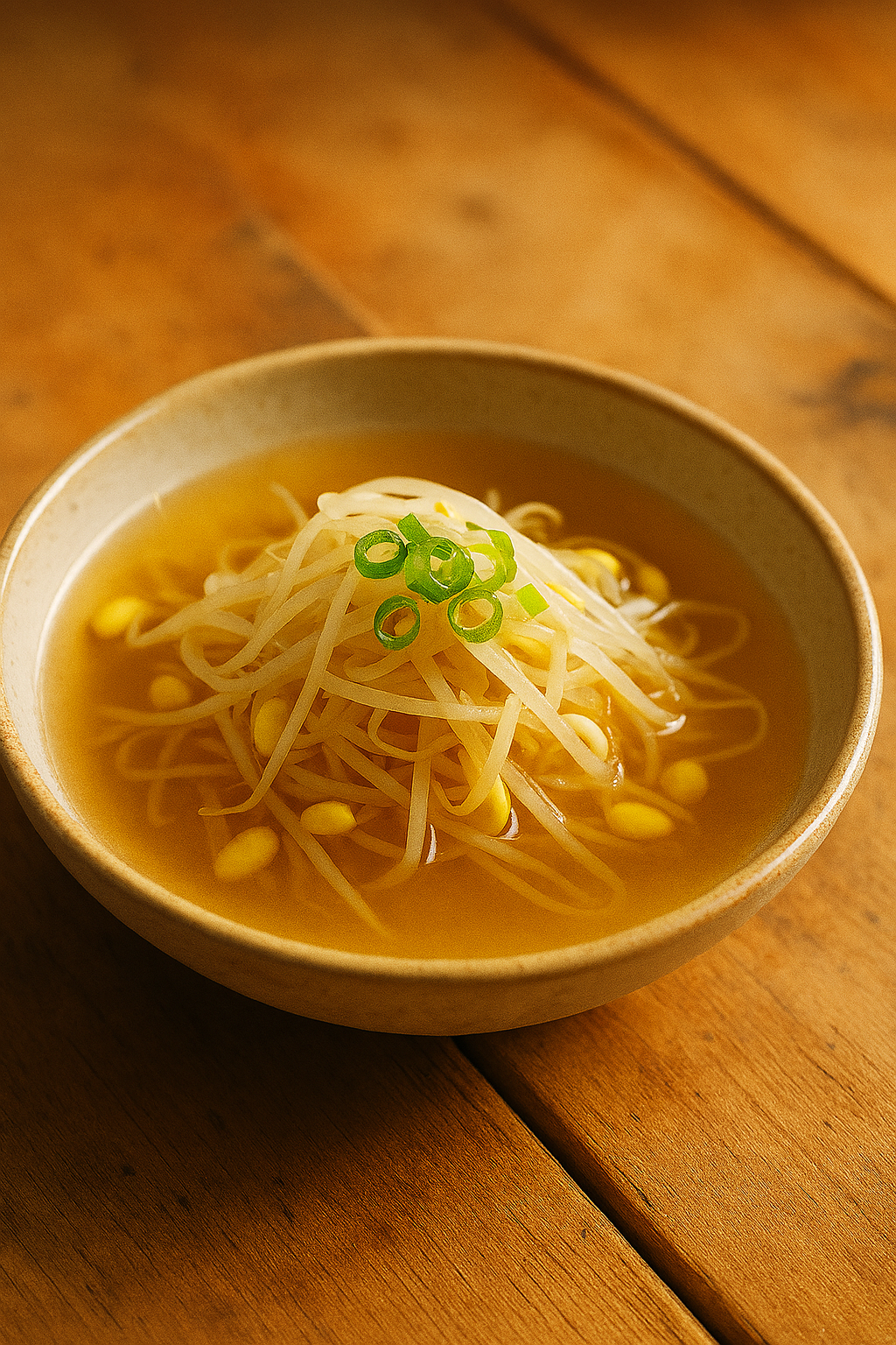 맛있게 요리된 콩나물국 이미지