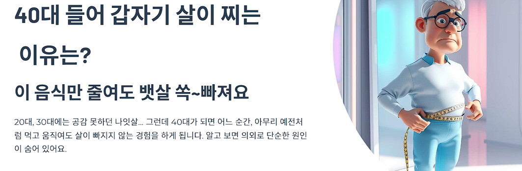 40대 들어 갑자기 살이 찌는 이유는?