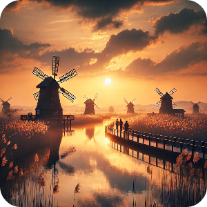 소래습지공원 일몰 이미지