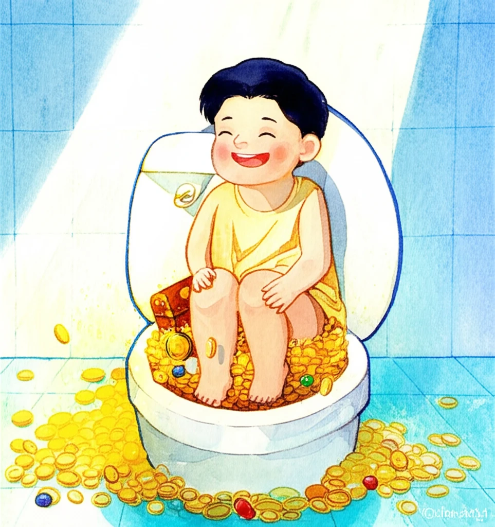똥 꿈: 황금색 똥은 큰 재물운을 의