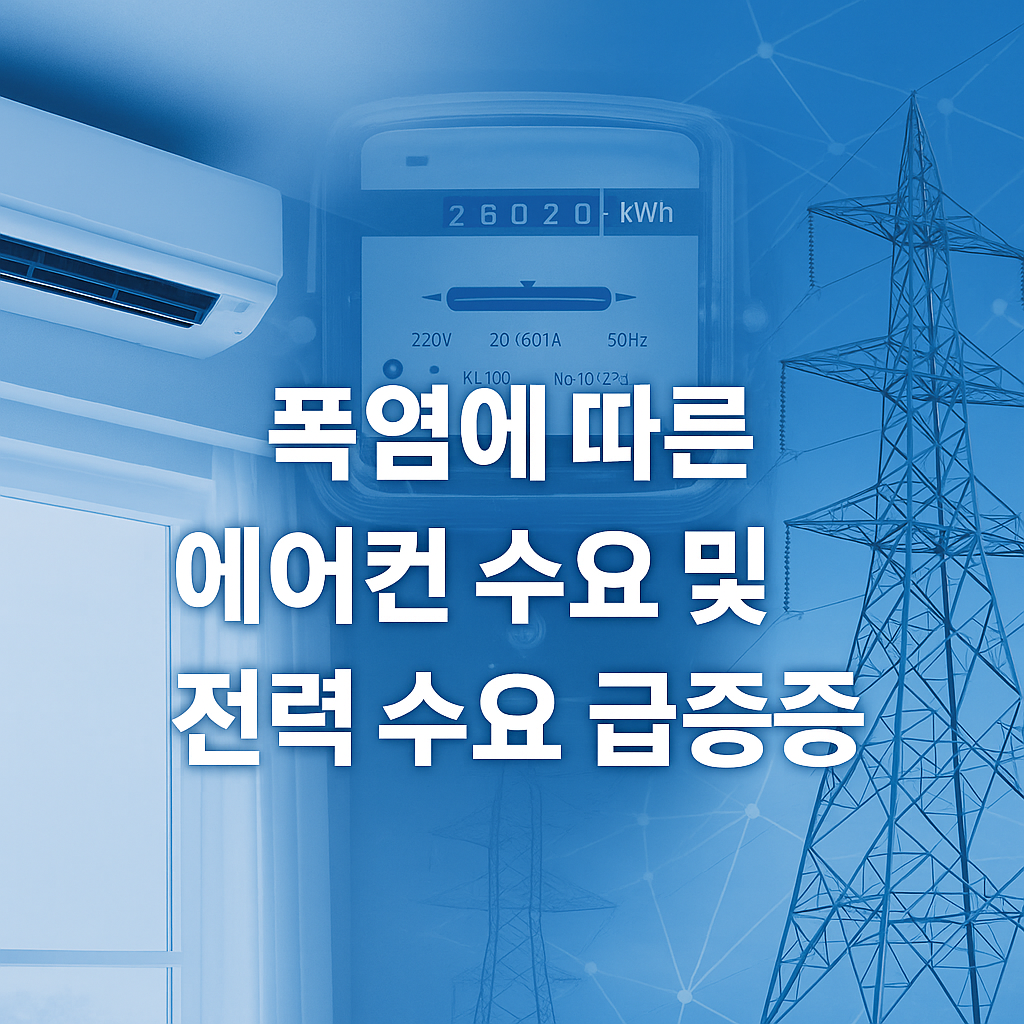폭염에 따른 에어컨 수요 및 전력 수요 급증