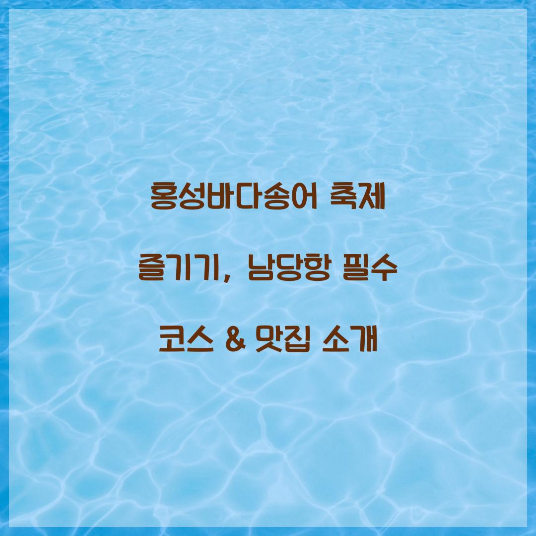 홍성바다송어 축제