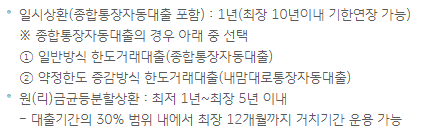 일시상환 1년에서 최장 10년까지 가능