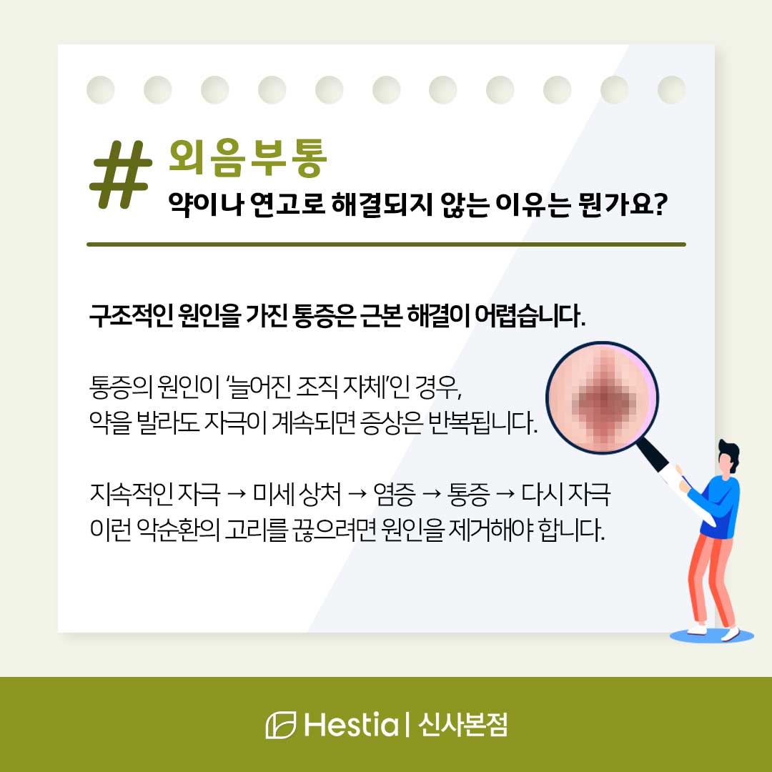 외음부통, 약·연고로 해결되지 않는 이유는 뭐죠?