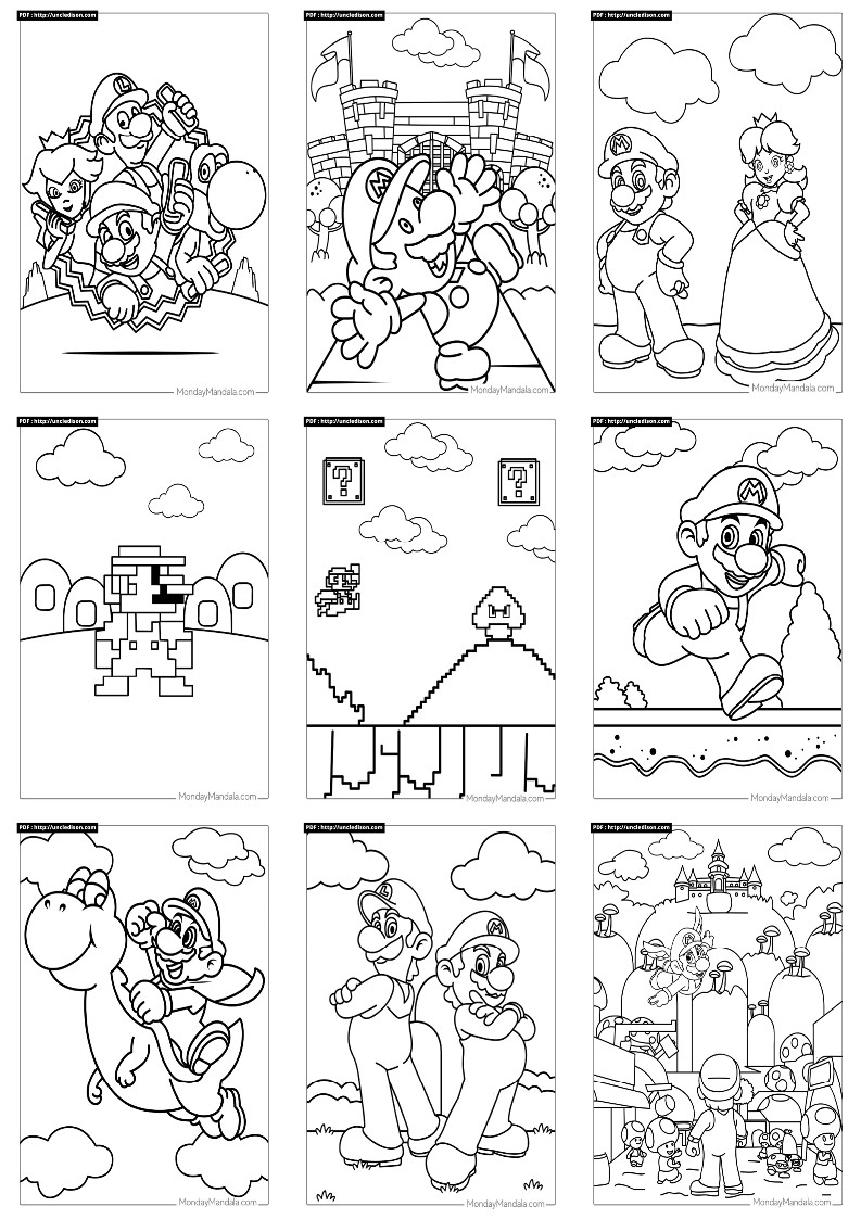 슈퍼마리오 색칠공부 무료도안