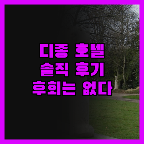 디종 호텔, 이것만 알면 후회는 없다