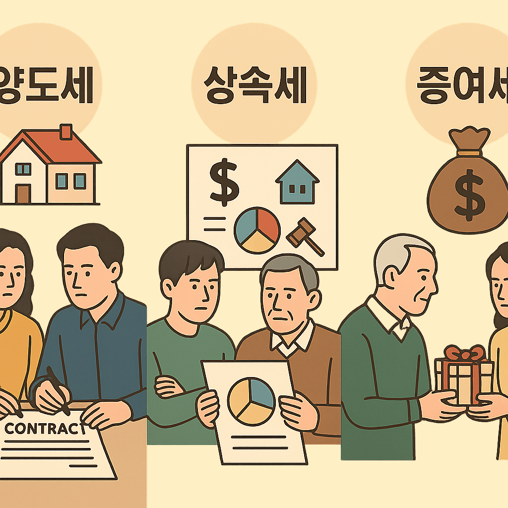 양도세·상속세·증여세 완전정리! 헷갈리는 세금 차이부터 신고 방법까지 ✅