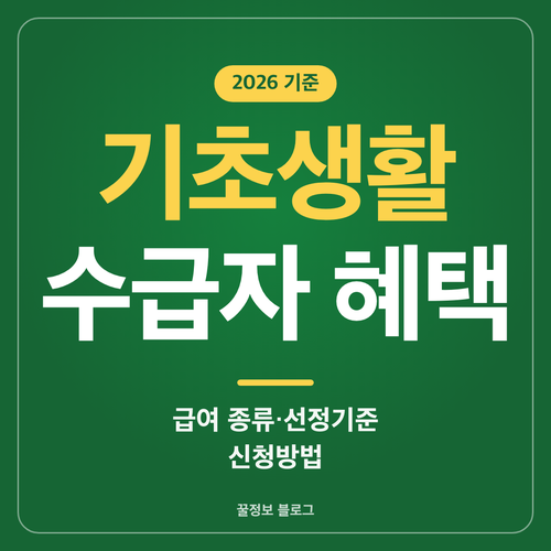 기초생활수급자 혜택 급여 종류와 선정기준 신청방법 안내 썸네일
