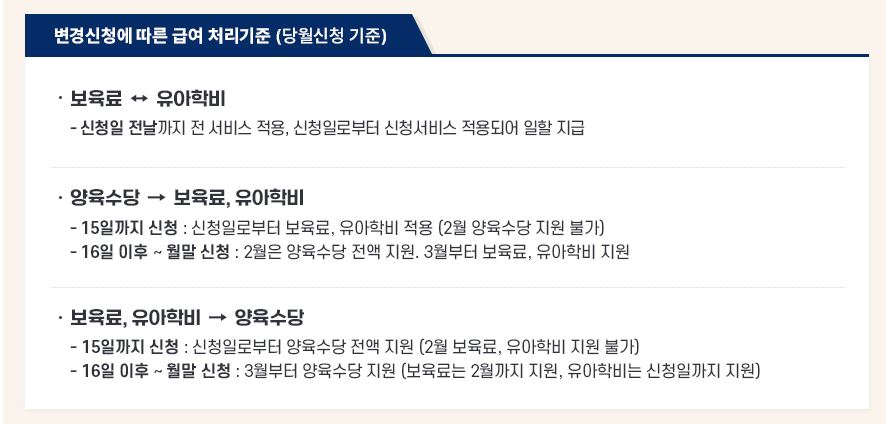 2025년 영유아 보육서비스 사전 신청