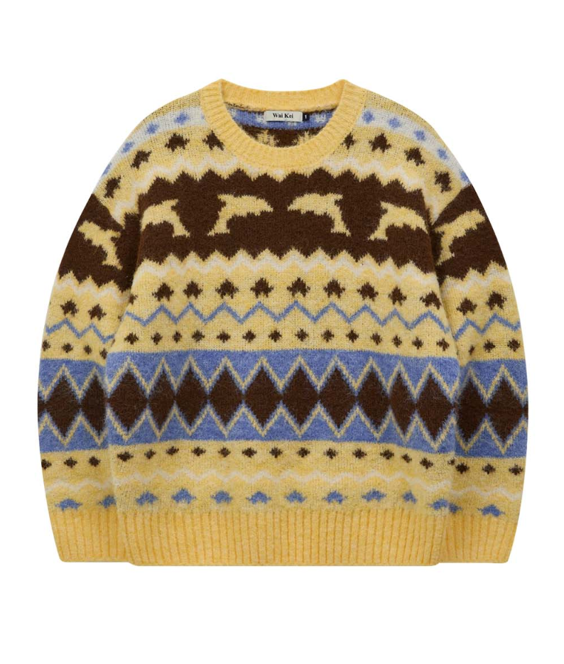 KBS2 옥탑방의 문제아들 302회 김종국 패션, 와이케이(WAIKEI) 돌핀 헤어리 니트 코디 정보