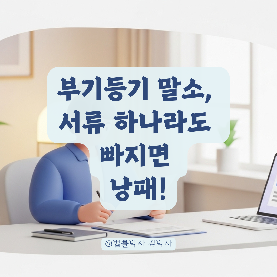 등기부 부기번호 말소 신청 시 누락하면 안 되는 필수 항목 정리!