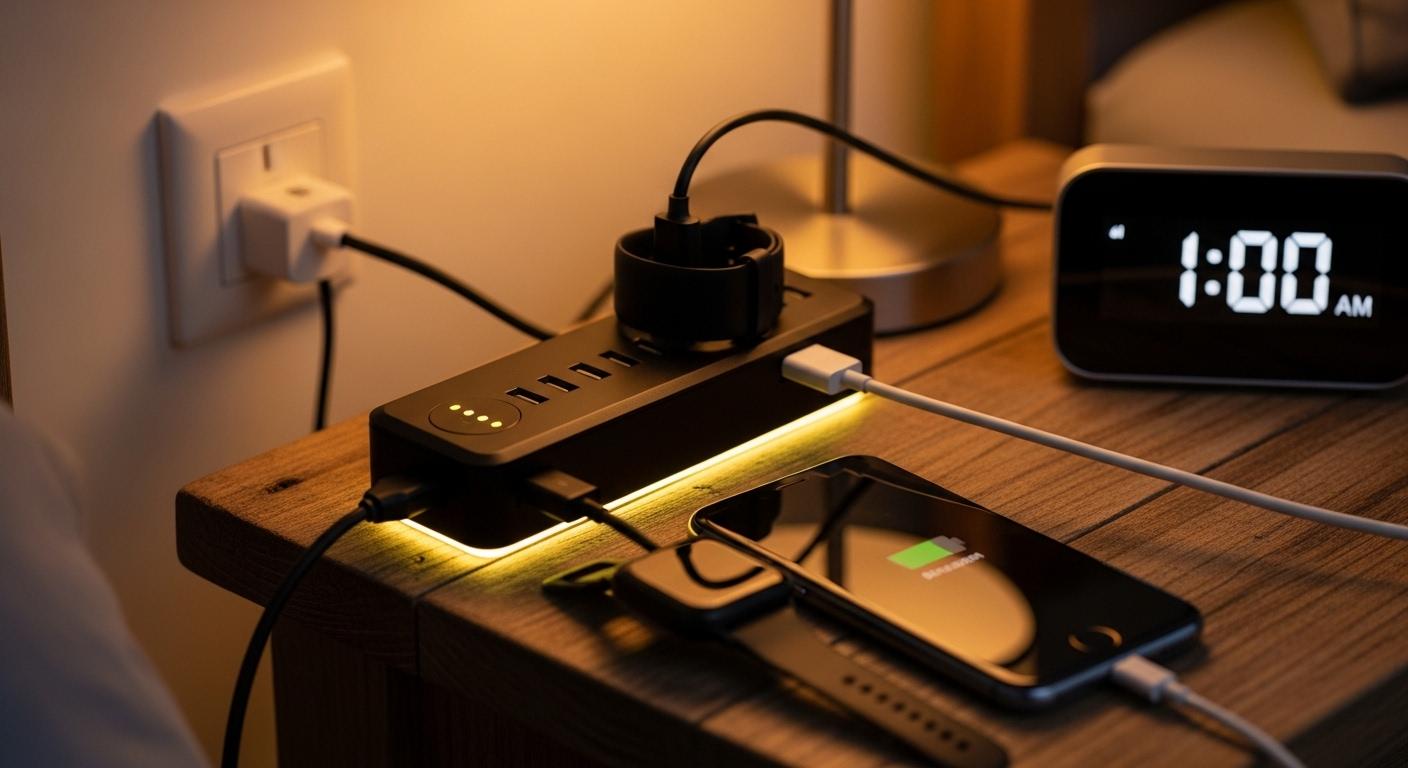 야간 충전 멀티탭 1달 사용 후기